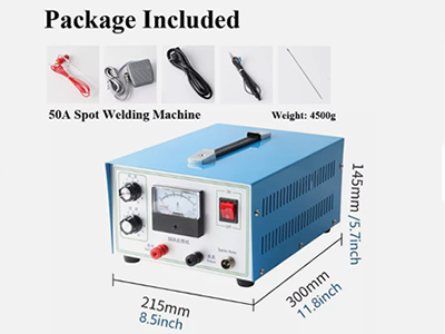 50A Jewelry Welding Machine Gold Silver Platinum Soldering 0.5-1.2MM Spot Welder